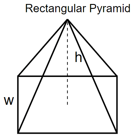 An image showing a rectangular pyramid.