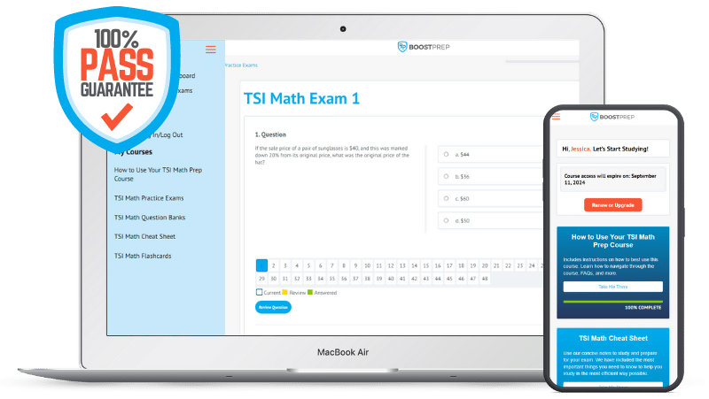 BoostPrep TSIA2 Math Prep Course Hero Image
