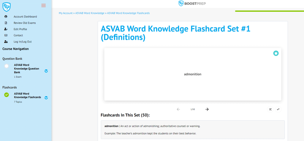 ASVAB Prep Course Full Length Exams Flashcards More